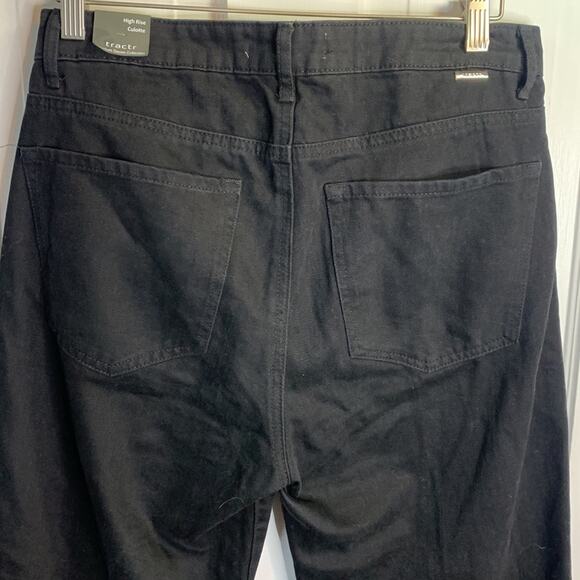 Tractr Black Premium Denim High Rise Wide Leg Button-fly Jeans NEW W-820 Size 6 - Picture 7 of 10